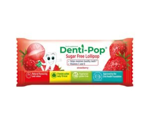 Denti-Pop Sugar Free Lollipoop Strawberry Flavor