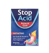 Acidal STOP ACID Antacid Gum 24 gums