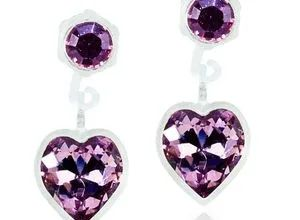 BLOMDAHL - 47 - MP Pendant Heart 4/6 mm, Light amethyst