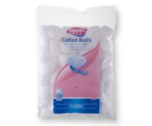 TIPPYS WHITE COTTON BALLS 100pc