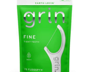 GRAIN Grin Fine Tight Teeth Green 75 Flossers
