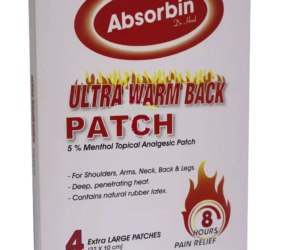 ABSORBINE ULTRA WARM BACK PATCH 4pc Red