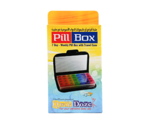 Qwik Doze Pill Box 28 ( 7 x 4 ) travel case