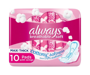 ALWAYS Breathable Soft Large Pink 10 pcs LW