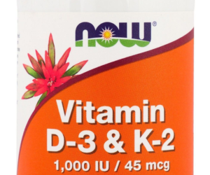 NOW Vitamin D-3 + K-2 120 Veg Cap