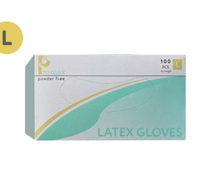 Pro Max GLOVES LATEX DISPOSABLE LARGE 100 Mfd