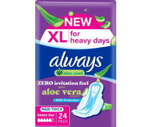 ALWAYS Clean & Dry Large Purple & Aloe Vera 24 pcs