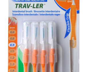 GUM Traveller Interdental Brush 0.9 mm orange 6's