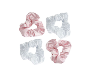 BW Hair Scrunchies Pink & White 4 pcs