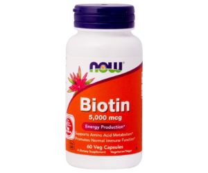 NOW BIOTIN 5000 mcg 60 veg Cap