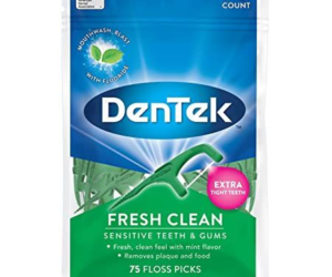 DENTEK FRESH CLEAN FLOSS PICK 75 CT