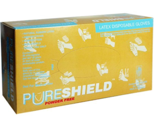 Pure Shield GLOVES LATEX DISPOSABLE LARGE 100 Medi-Pro