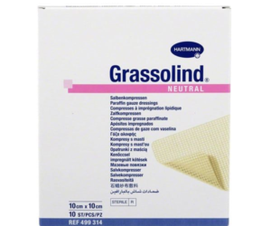 HARTMANN Grassolind neutral Paraffin Gauze Dressing 10cm x 10cm 10pcs