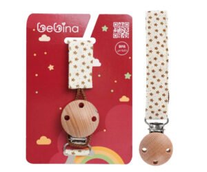 Bebina Pacifier Clip Beige
