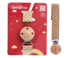 Bebina Pacifier Clip Brown