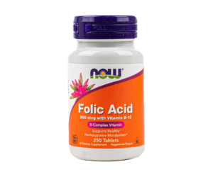 NOW Folic Acid with B12 250 tab