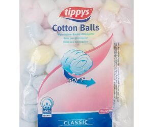 TIPPYS COLOURED COTTON BALLS 100 pc