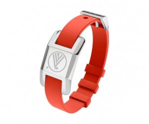 Visponder Bracelet Silikon Red Silver