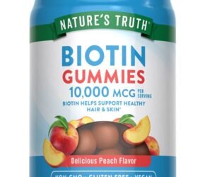 Nature's Truth Biotin 10,000mcg Peach 50 Vegan Gummies